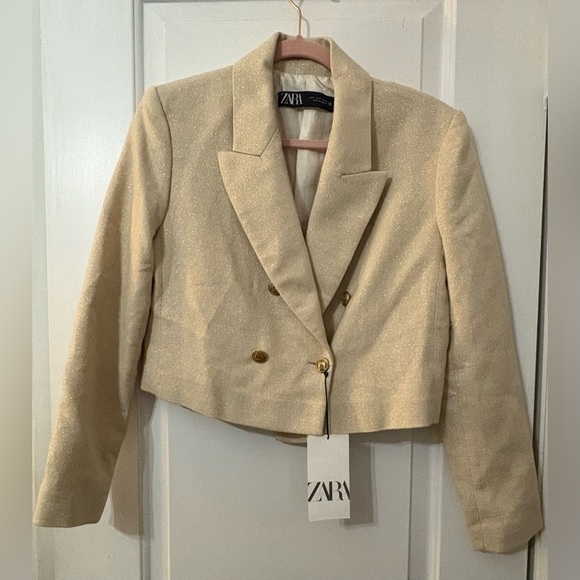 Nwt- Zara- Cropped Blazer-Small - Picture 5 of 7